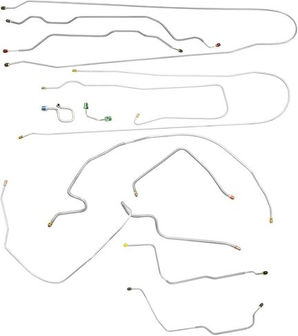 Inline Tube Compatible with 1972 Chevrolet GMC Truck 2WD 1/2-Ton Short Bed Coil Rear Power Disc Brake Line Kit 11pc, OE Steel in Saudi Arabia