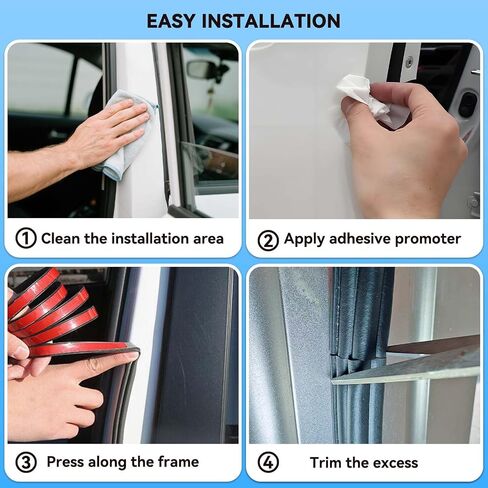 52.5Ft Thickened Car Door Seal Strip, Double Layer Rubber Weather Stripping for Soundproofing & Vibration Reduction - Universal for Trucks, SUVs, RVs, Boats - Auto Doors, Hoods, Trunks, Accessories in Saudi Arabia