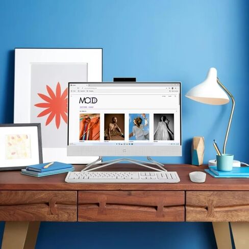 HP 2025 22" FHD All-in-One Desktop Computer, 13th Gen Intel Quad-Core Processor, 8GB DDR5 5200MHz RAM, 128GB UFS, HDMI, Type-C, Wi-Fi 6, HD Webcam, Windows 11 Pro in Saudi Arabia
