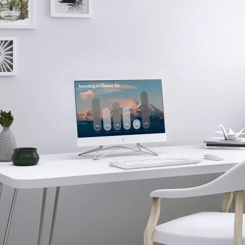 HP 2025 22" FHD All-in-One Desktop Computer, 13th Gen Intel Quad-Core Processor, 8GB DDR5 5200MHz RAM, 128GB UFS, HDMI, Type-C, Wi-Fi 6, HD Webcam, Windows 11 Pro in Saudi Arabia