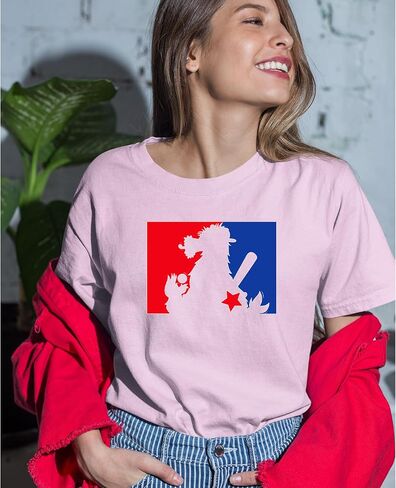 Philly Baseball Phan Womens T-Shirt, Soft Cotton, Graphic Tee in Saudi Arabia