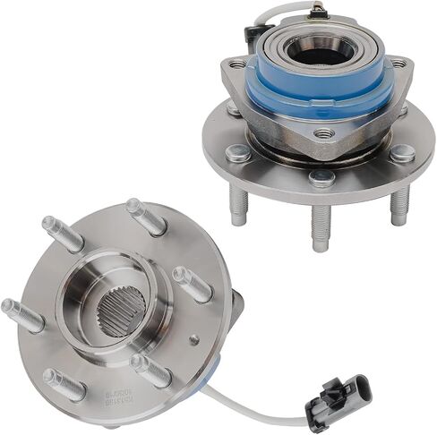Detroit Axle-AWD Front Wheel Hubs for 2004-2009 Cadillac SRX 6-Lug ، Replacement 2005 2006 2007 2008 SRX Wheel Bearing and Hubs Assembly ، Pair Hubs in Saudi Arabia