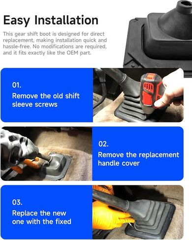 ترس نوبة التمهيد المقبض المطاط الملائم لـ 1990-1997 Ford F-150 F-250 F-350 Bronco OEM استبدال F5TZ7277BA F5TZ-7277-BA BOOT in Kuwait