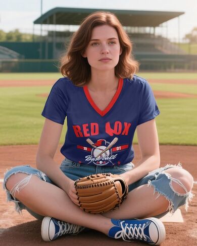 Baseball Jersey Women Shoulder Straight V-Neck Game Day Shirts Funny Baseball Heart Graphic Tee Streak Short Sleeve Tops in Saudi Arabia