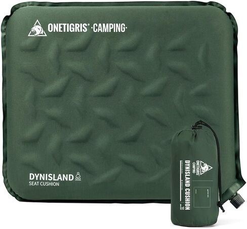 OneTigris Inflatable Seat Cushion - Lightweight & Waterproof Inflatable Travel Cushion, Ideal for Stadiums, Camping, Bleachers, Office, Car, and Airplane Travel- Portable Seat Cushion Chair Pad in Kuwait