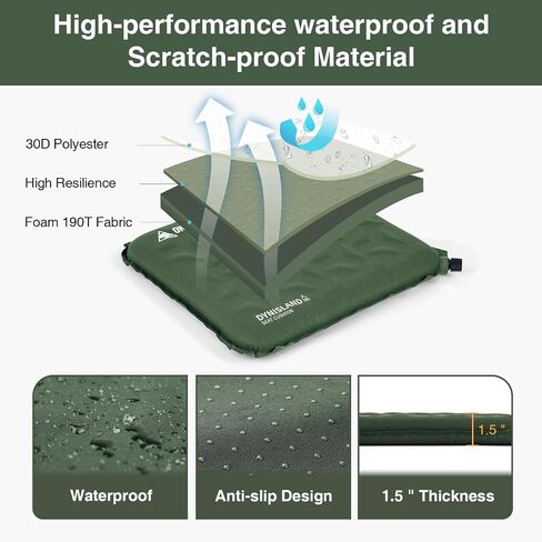 OneTigris Inflatable Seat Cushion - Lightweight & Waterproof Inflatable Travel Cushion, Ideal for Stadiums, Camping, Bleachers, Office, Car, and Airplane Travel- Portable Seat Cushion Chair Pad in Kuwait