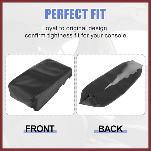 CAR Center Censole Lid Armrest Cover Cover Cover Protector Protection Protection Microfiber Leather for Dodge Charger 2008-2010 Armrest Lid غير المشمولة بقطع الأجزاء السوداء in Saudi Arabia