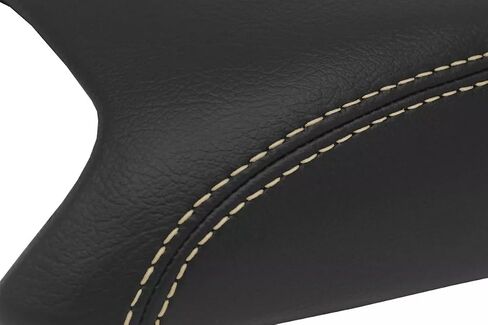 PVC Leather Console Lid Armrest Cover Compatible with Dodge Journey 2011-2020 (Black, White Stitch) in Kuwait