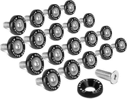 سلالة السيارات 20 pcs 20mm عريض أنوديوم غسالات الحاجز البراغي البراغي البراغي أعلى مجموعة M6 x 1.0 (أرجواني) in Saudi Arabia