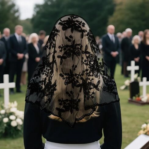 Docila Triangle Chapel حجاب أزياء طباعة الكنيسة الكاثوليكية كتلة Mantilla حجاب رأس مسيحي ديني يغطي وشاح الزفاف in Kuwait