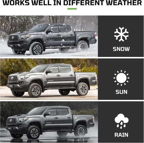 Window Visors Rain Guards Fit for Double Cab Tacoma 2016-2023,Tape-On Rain Guards for Car Windows,Durable PC Material Vent Visors for Cars,Side Window Deflectors for Toyota Tacoma Accessories-4 PCS in Saudi Arabia