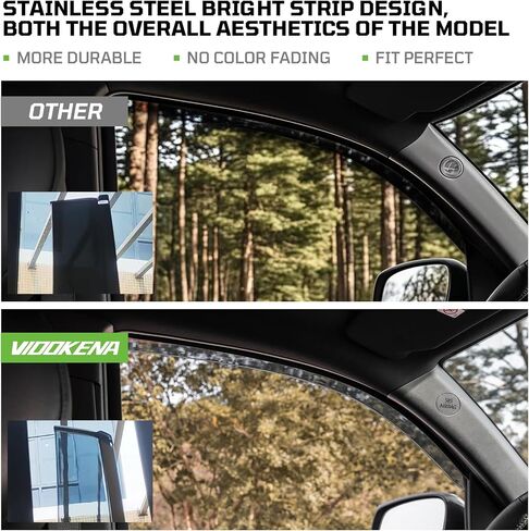 Window Visors Rain Guards Fit for Double Cab Tacoma 2016-2023,Tape-On Rain Guards for Car Windows,Durable PC Material Vent Visors for Cars,Side Window Deflectors for Toyota Tacoma Accessories-4 PCS in Saudi Arabia