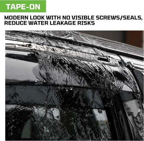 Window Visors Rain Guards Fit for Double Cab Tacoma 2016-2023,Tape-On Rain Guards for Car Windows,Durable PC Material Vent Visors for Cars,Side Window Deflectors for Toyota Tacoma Accessories-4 PCS in Saudi Arabia