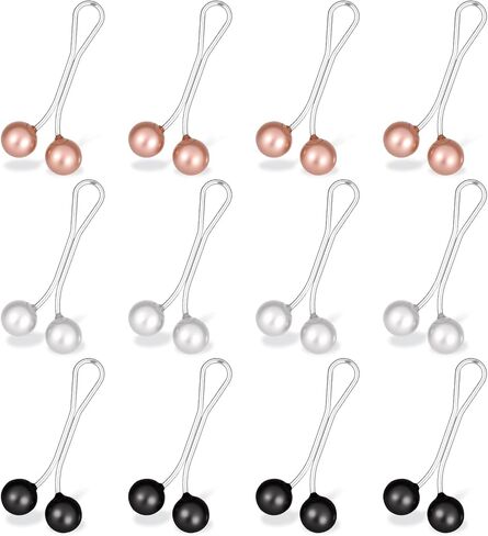 12 PCS حجاب دبابيس للنساء المسلمات ، دبابيس وشاح اللؤلؤ ومقاطع دبابيس بروش لؤلؤة لشرح شال شال وشاح سترة in Saudi Arabia
