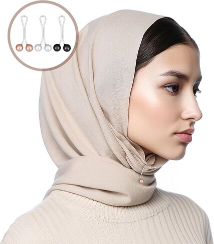 12 PCS حجاب دبابيس للنساء المسلمات ، دبابيس وشاح اللؤلؤ ومقاطع دبابيس بروش لؤلؤة لشرح شال شال وشاح سترة in Saudi Arabia