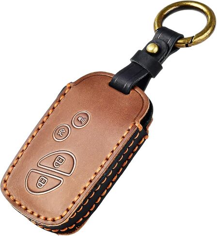 OFFCURVE Leather Key Cover Fits for Lexus Car Key Fob Cover Case Compatible with Lexus ES350 GS300 GS430 GS450h GS460 is F IS250 IS350 LS460 LX570 RX350 Smart Key Holder Car Accessories, Black in Saudi Arabia