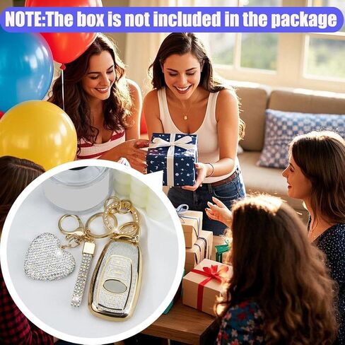 تغطية مفاتيح مفتاح مع سلسلة مفاتيح الماس لائحة حامل مفتاح Subaru متوافق مع Subaru Forester Outback Brz Legacy Crosstrek Smart Key Key Protector for Women ، 4 Buttons (Purple-Heart) in Kuwait