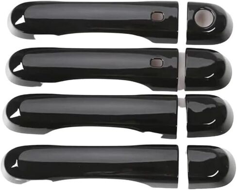 Car Exterior Door Handle for Jeep Renegade 2015-2018,Superior Performance,Durability,Chrome Door Handle Front Rear Driver & Passenger,A/Bright Black in Saudi Arabia