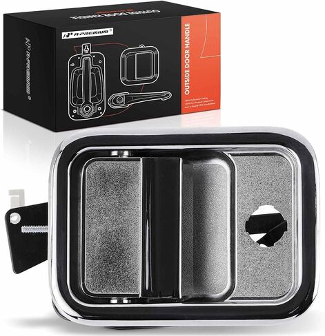 A-Premium Front Right Passenger Side Exterior Door Handle with Keyhole Compatible with Freightliner Argosy 2005-2014, Century Class 2005-2011, Columbia 2003-2011, Coronado 2005-2012, Chrome in Saudi Arabia