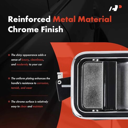 A-Premium Front Right Passenger Side Exterior Door Handle with Keyhole Compatible with Freightliner Argosy 2005-2014, Century Class 2005-2011, Columbia 2003-2011, Coronado 2005-2012, Chrome in Saudi Arabia