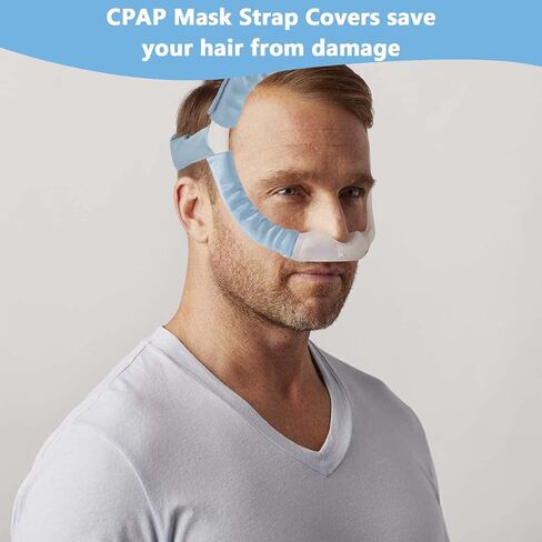 4 PCS CPAP CPAP COVERS ، وسائد قناع CPAP CPAP لتناسب رأس Dreamwear أو Airfit ، أغطية حزام قناع CPAP حريري ، واقي شعر CPAP المضاد للتجاعيد لتقليل العلامات الحمراء (الأرجواني الأزرق) in Kuwait