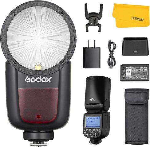 فلاش كاميرا GODOX V1 V1-S مستدير الرأس لسوني، 2.4G TTL Sony Flash Speedlite، 1/8000 HSS Speedlight لسوني، بطارية ليثيوم أيون قابلة لإعادة الشحن، 480 لقطة طاقة كاملة، مصباح تشكيل LED 10 مستويات in Saudi Arabia