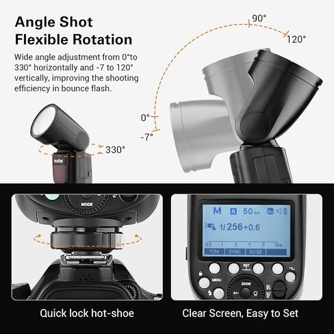 فلاش كاميرا GODOX V1 V1-S مستدير الرأس لسوني، 2.4G TTL Sony Flash Speedlite، 1/8000 HSS Speedlight لسوني، بطارية ليثيوم أيون قابلة لإعادة الشحن، 480 لقطة طاقة كاملة، مصباح تشكيل LED 10 مستويات in Saudi Arabia