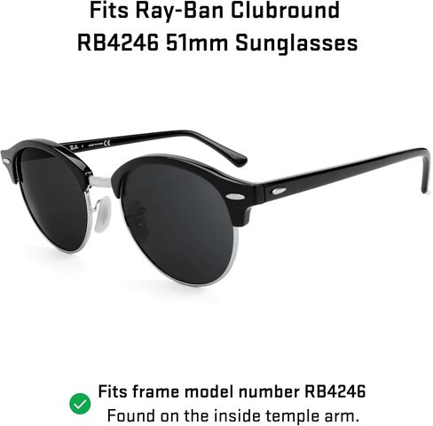 Revant Replacement Lenses for Ray-Ban Clubround RB4246 51mm in Saudi Arabia