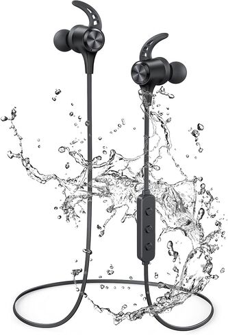 Wireless Headphones, Bluetooth 5.2 Stereo aptX Wireless Earbuds Bass Bluetooth Earbuds Bulit-in Mic with 16H Playtime, Magnetic, IPX7 Waterproof Perfect for Sport, Gym in Saudi Arabia