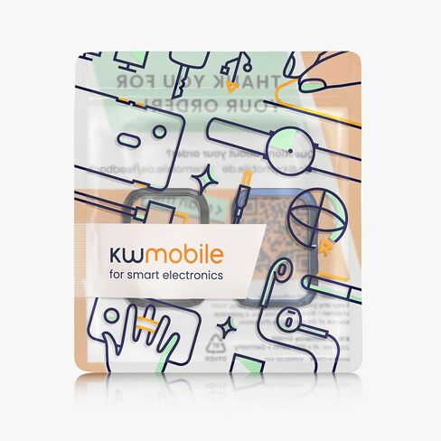 kwmobile Case Compatible with Samsung Galaxy Fit 3 Case - 2X TPU Silicone Fitness Tracker Cover - Black/Rose Gold in Saudi Arabia