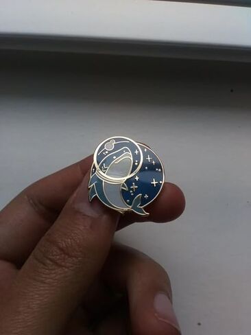 Shark in Space Astronaut Stars Galaxy Animal Cute Kawaii 1.1" Enamel Pin in Saudi Arabia
