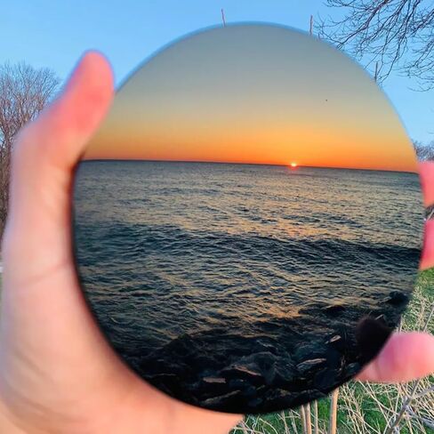 Black Obsidian Scrying Mirror with Plastic Stand, 80mm Premium Quality Obsidian Mirror for Meditation, Witchcraft, Divination And Spiritual Practices in Saudi Arabia