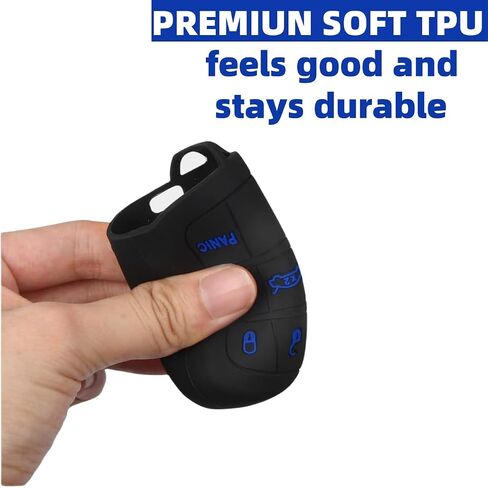 Silicone 392 Key Fob Cover with Key Chain Key Fob Shell Case Compatible with Charger Durango Challenger RAM 5 Buttons(392-yellow) in Saudi Arabia