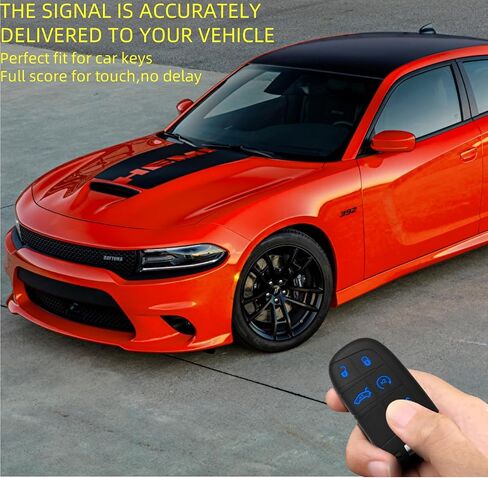 Silicone 392 Key Fob Cover with Key Chain Key Fob Shell Case Compatible with Charger Durango Challenger RAM 5 Buttons(392-yellow) in Saudi Arabia