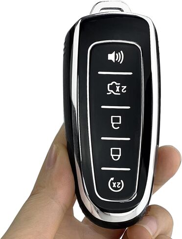 قضية تغطية مفتاح FOB متوافقة مع Ford Edge Focus Escape Explorer Explorer Flex C-Max Taurus Lincoln MKS MKT MKX Navigator (Purple) in Kuwait