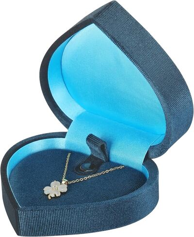 LETURE Heart-Shaped Velvet Pendant Necklace Gift Box, Jewelry Holder Box for Necklace Pendants Eerring Bracelet, Storage Display Case (Red) in Saudi Arabia