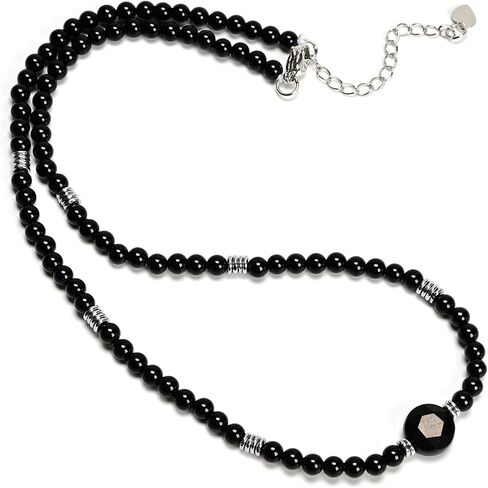 2025 صيف المجوهرات 4 مم قلادة طبيعية الحجر الترقوة مع 10 ملم الوجه السداسي الأوجه حجر - أسلوب غير رسمي وسهل in Kuwait