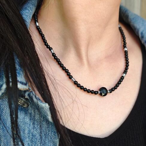 2025 صيف المجوهرات 4 مم قلادة طبيعية الحجر الترقوة مع 10 ملم الوجه السداسي الأوجه حجر - أسلوب غير رسمي وسهل in Kuwait