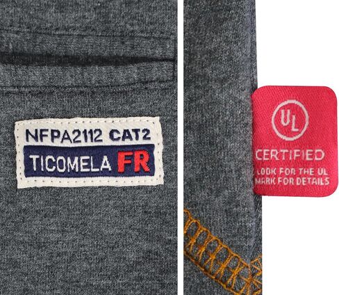 TICOMELA FR Shirts for Men | Flame Resistant Shirt,Welding & Electrical Work,Stretch,CAT2 NFPA 2112 Compliant,100% Cotton in Kuwait