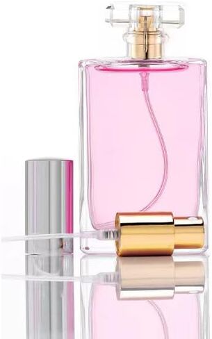 2 PCS عطر الزجاج الصافي ، زجاجة رذاذ فارغة 100 مل قابلة لإعادة التعبئة للرجال والنساء ، العطر المحمول موزع زجاجة رذاذ ميست الرائحة للسفر (الذهب) in Saudi Arabia