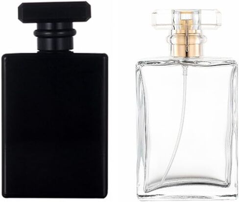 2 PCS عطر الزجاج الصافي ، زجاجة رذاذ فارغة 100 مل قابلة لإعادة التعبئة للرجال والنساء ، العطر المحمول موزع زجاجة رذاذ ميست الرائحة للسفر (الذهب) in Saudi Arabia