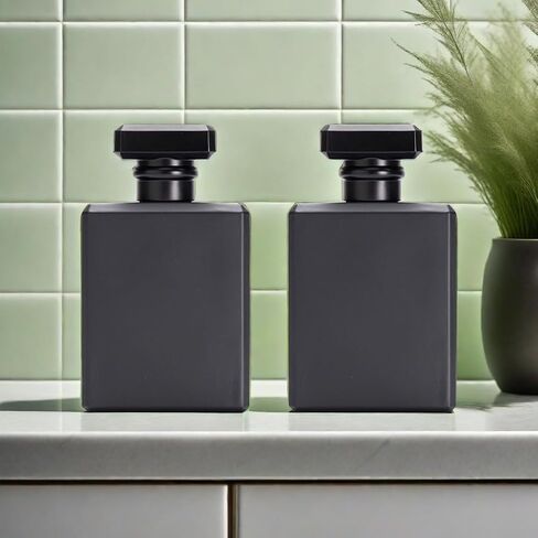 2 PCS عطر الزجاج الصافي ، زجاجة رذاذ فارغة 100 مل قابلة لإعادة التعبئة للرجال والنساء ، العطر المحمول موزع زجاجة رذاذ ميست الرائحة للسفر (الذهب) in Saudi Arabia