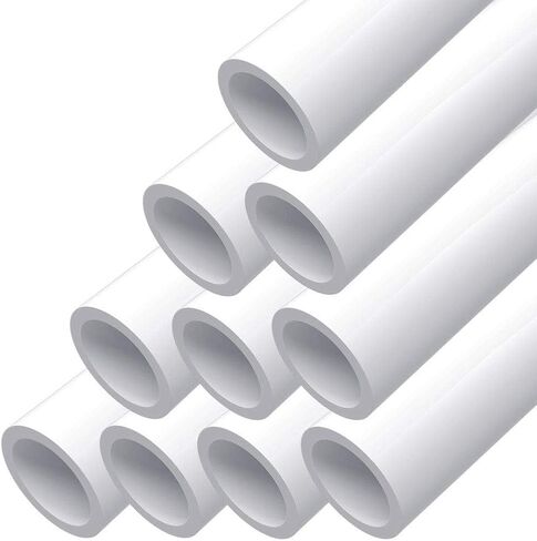 3/4" PVC Pipe, DIY PVC Projects for the Home, Garden, Greenhouse, Farm and Workshop, Sch. 40 Furniture Grade, White [40" x 10 Pack] in Kuwait