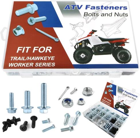 330PCS ATV Fairing bodywork Plastics Bolts Fasteners Kit Fit for Polaris Trail Blazer 250/330/400, Trail Boss 250/325/350L/330/4X4, Hawkeye 300/325/400, Worker 335/500 in Saudi Arabia