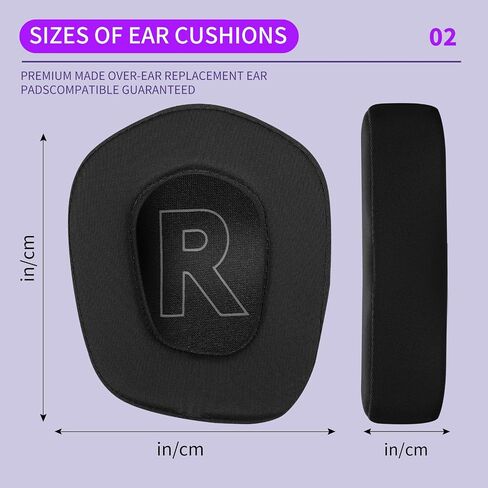 JHK Headphone Replacement Ear Pads for G733 Gaming Headset, Ear Pads with Comfort Noise Isolation Foam Ice Silk Fabric Elevate Added Thickness (Blue) in Saudi Arabia