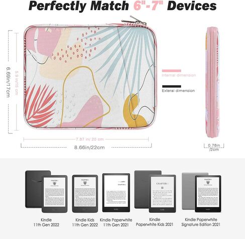 حقيبة MoKo مقاس 6-7 بوصات لجهاز Kindle Colorsoft Signature Edition مقاس 7 بوصات، كيندل الجديد تمامًا مقاس 6 بوصات الجيل الحادي عشر 2022/الجيل العاشر 2019/الجيل الثامن 2016، 6.8 بوصات Kindle Paperwhite الجيل الحادي عشر/العاشر 2021/2018، أسود in Saudi Arabia