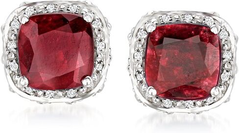 Ross-Simons Gemstone و .10 Ct. T.W. أقراط توباز البيضاء في الفضة الإسترليني in Saudi Arabia