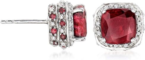 Ross-Simons Gemstone و .10 Ct. T.W. أقراط توباز البيضاء في الفضة الإسترليني in Saudi Arabia