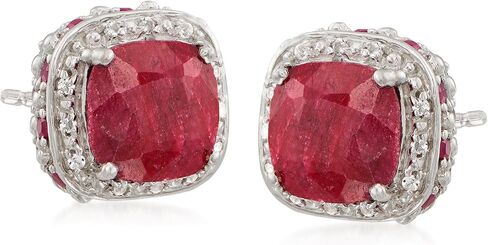 Ross-Simons Gemstone و .10 Ct. T.W. أقراط توباز البيضاء في الفضة الإسترليني in Saudi Arabia