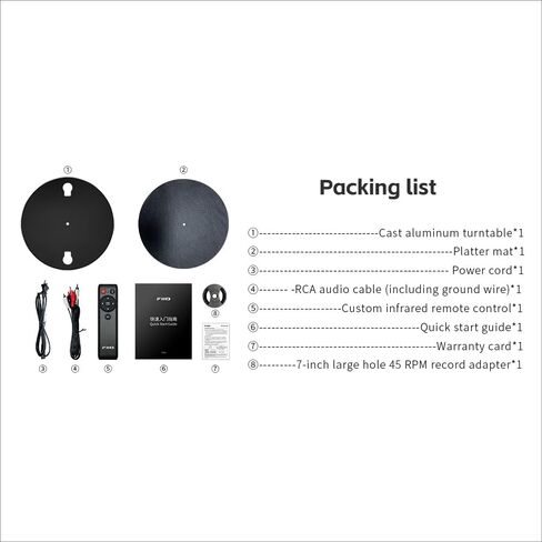 FiiO TT13 Fully Automatic Vinyl Stereo Turntable(Analog), Powerful Phono preamp, Dust Cover, Die-cast Aluminum Platter (TT13 Black Standard) in Kuwait